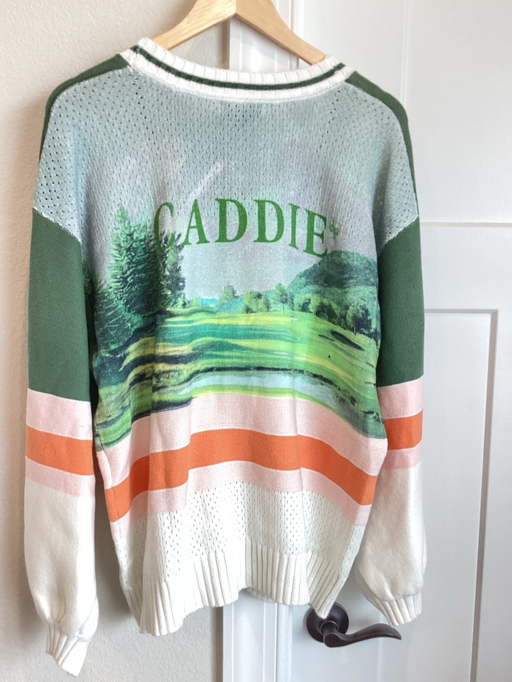 Anthropologie Golf Cardigan Sweater Daily Practice Balloon Sleeve New Caddie